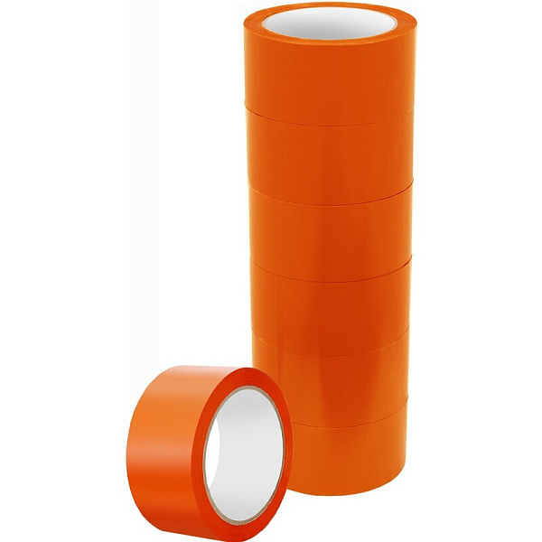 Клейкая лента упаковочная 48мм*40м, 52мкм INDEX оранжевая (6шт в пленке/72шт в коробке)