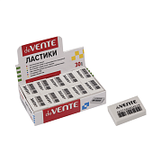 Ластик "deVENTE. Box" синтетический каучук, прямоугольный белый, 30x20x7 мм, dust-free, индивидуальная маркировка, в картонном дисплее