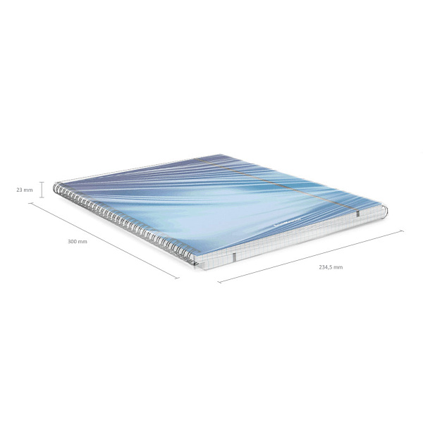 Тетрадь А4 80 л. кл. пластиковая обложка на спирали ErichKrause Ice Metallic, ассорти, на резинке