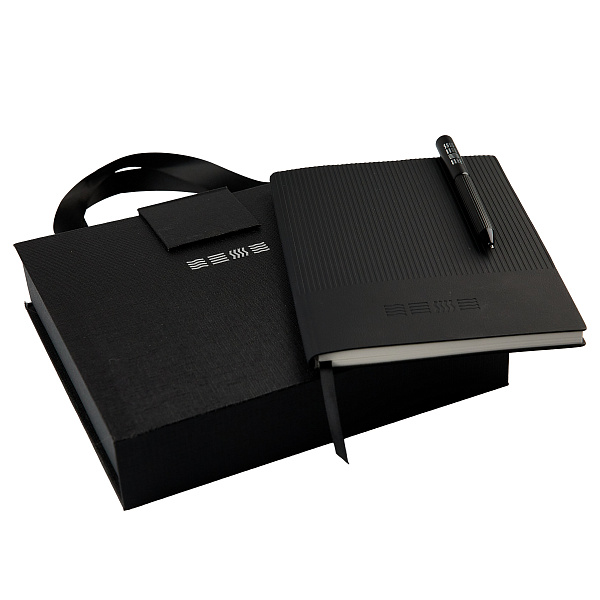 Набор подарочный СТИХИЯ Black edition записная книжка А5 80л + шариковая ручка