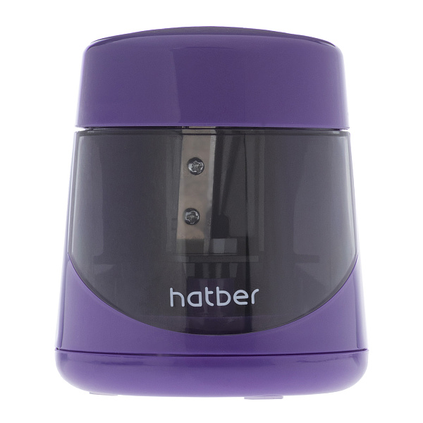 Точилка электрическая 1 отверстие Hatber "MULTI", пластик, с запасным лезвием, с контейнером, в ПВХ-бок