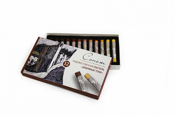 Пастель 12 цв. Земляные тона "Сонет"