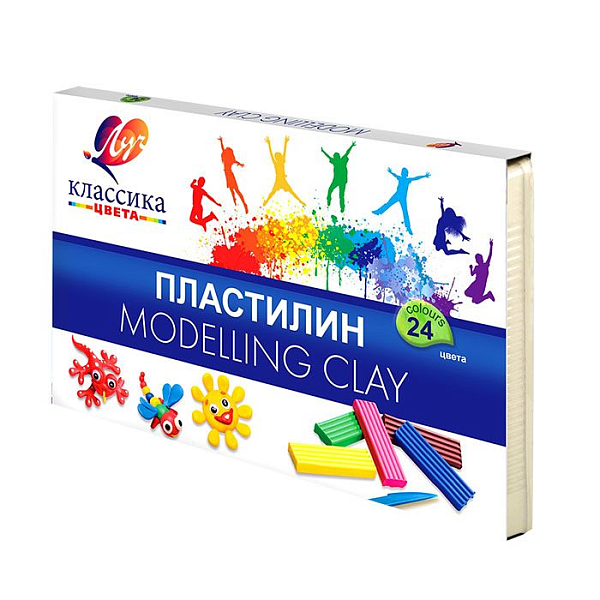 Пластилин 24 цв. Луч "Классика" к/уп