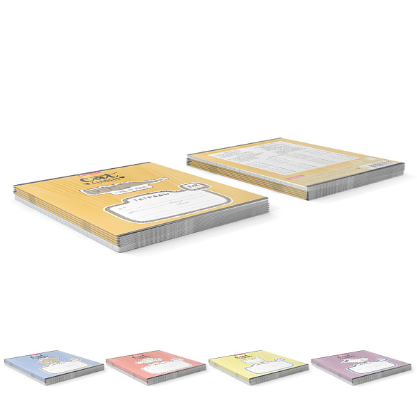 Тетрадь 12 л. кл. "Funny Kittens" ErichKrause  (в плёнке по 10 шт.)_MIX-PACK