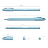 Ручка шариковая ErichKrause U-108 Stick Pastel 0.7, Ultra Glide Technology, СИНЯЯ