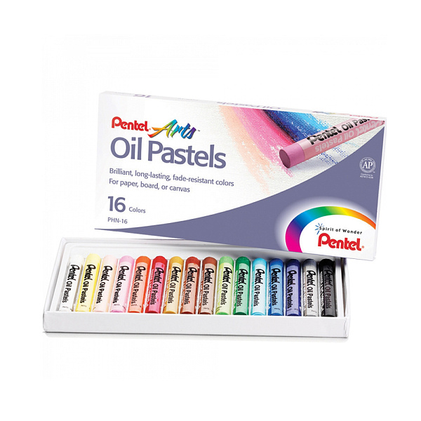 Пастель масляная 16 цв. "Pentel" в картоне
