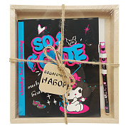 Набор Тетрадь "Kuromi" А5 48 л. кл. + Ручка шариковая, СИНЯЯ, 0,7 мм, в подарочной упаковке