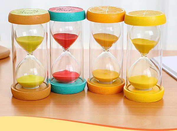 Часы песочные из пластика и стекла "deVENTE. Fruits" 12,8x5,6 см, 5 минут, в картонной коробке, ассорти 4 дизайна