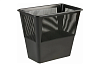 Корзина для бумаг и мусора 12 литров, Стамм, пластик, сетчатая, прямоугольная, чёрная