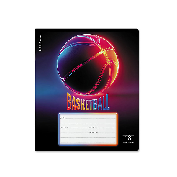 Тетрадь 18 листов в линию ErichKrause Win Zone, (в плёнке по 10 шт.)_MIX-PACK