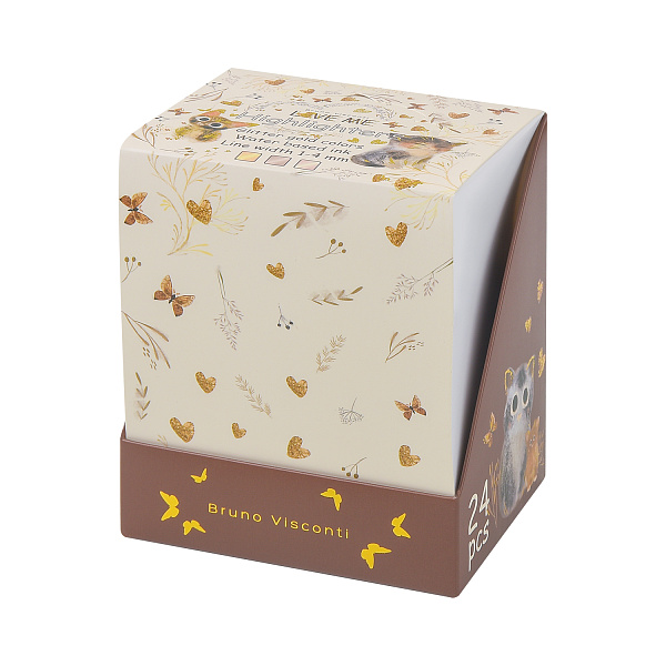 Маркер-текстовыделитель "LOVE ME", 3-И ЗОЛОТЫХ ЦВЕТА, ГЛИТТЕР, В ДИСПЛЕЕ