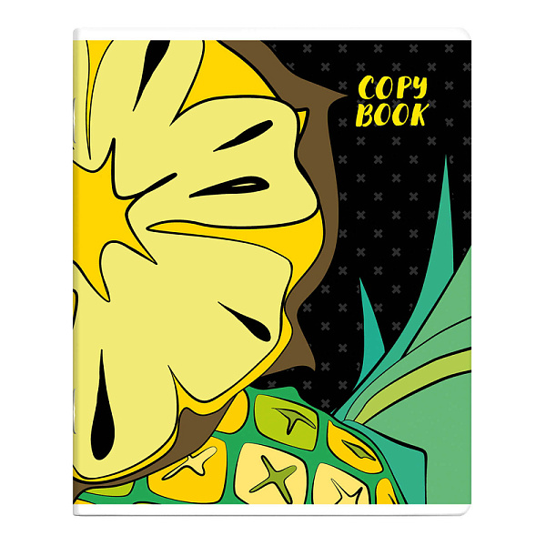 Тетрадь 48 л. кл. "ТРОПИЧЕСКИЕ ФРУКТЫ" мягкий переплёт (2 скобы), мелованный картон 190 г/м², ламинация "софт-тач" вельвет Упаковка Ассорти/ 