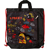 Сумка для сменной обуви и спортивных секций "deVENTE. Street Style" 38x43x9 см, водоотталкивающая ткань, дно с расширением 9 см, карман на молнии, на веревочной завязке, с ручками