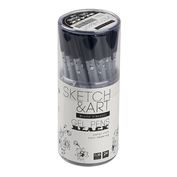Ручка гелевая 0,38 мм Sketch&Art "UniWrite.BLACK" ЧЕРНАЯ