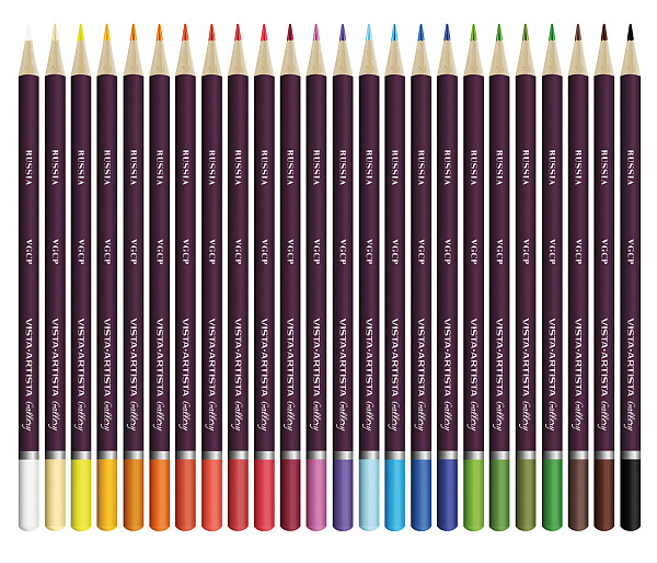 Карандаши 24 цв. "VISTA-ARTISTA" "Gallery" VGCP-24 заточенный 