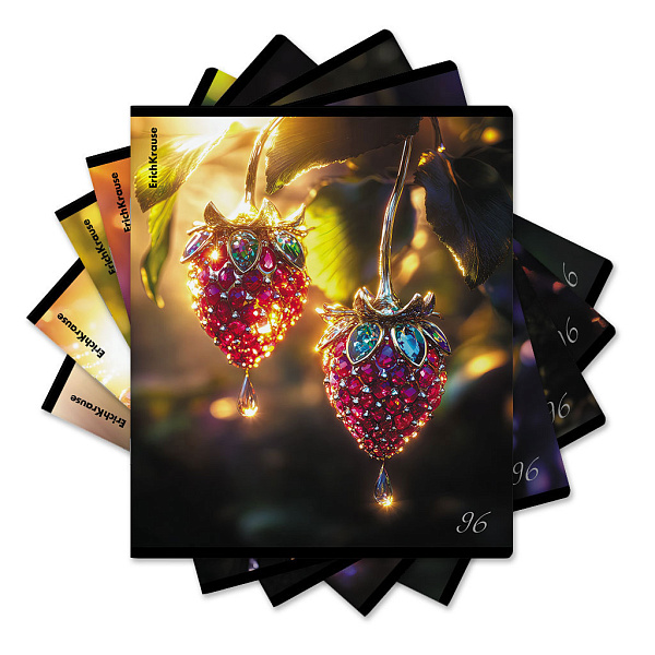 Тетрадь 96 л. кл. "Glassy", глянцевая ламинация ErichKrause _MIX-PACK