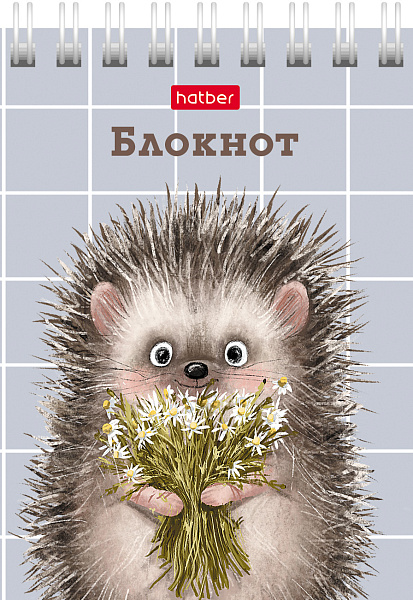 Блокнот А7 40 л. кл. на гребне "Хорошо быть ёжиком"  65г/кв.м Обл. мел.картон