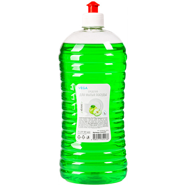 Средство для мытья посуды 1000 мл "Vega" яблоко