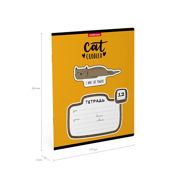 Тетрадь 12 л. кл. "Funny Kittens" ErichKrause  (в плёнке по 10 шт.)_MIX-PACK