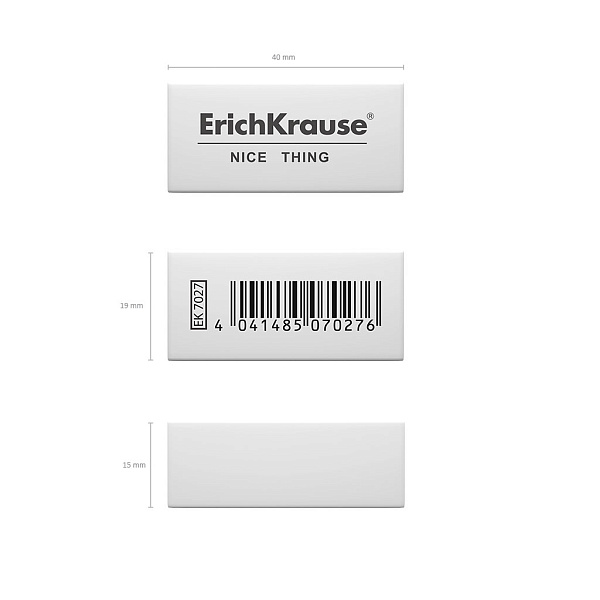 Ластик ErichKrause Nice Thing (в коробке по 36 шт.)