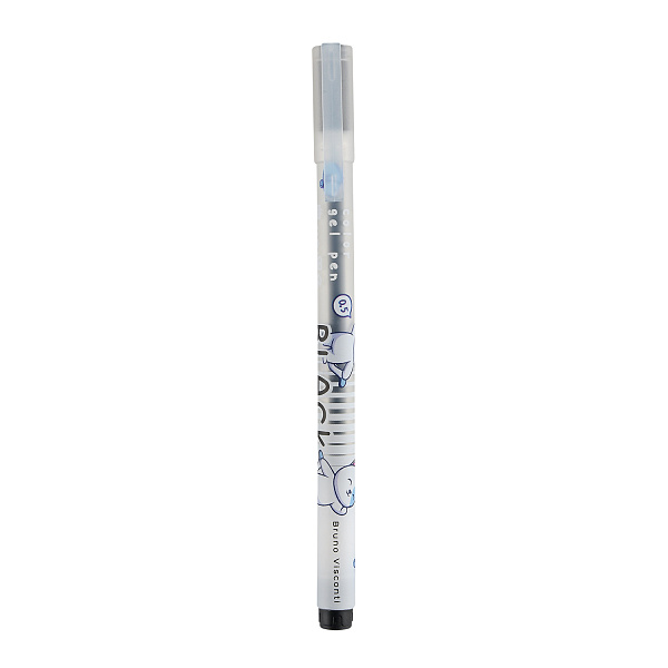 Ручка гелевая 0,5 мм UniWrite.KAWAII ANIMALS, ЧЕРНАЯ