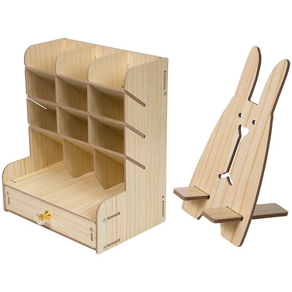 Органайзер для канцелярских принадлежностей "deVENTE. Academy" настольный, 21x15x25,5 см, МДФ, береза 