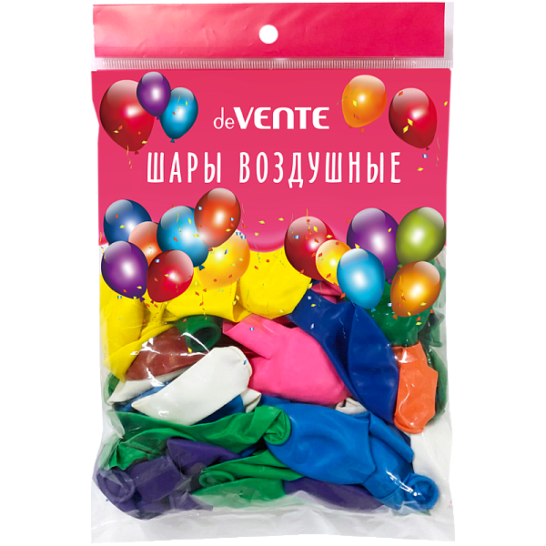 Шар воздушный "deVENTE" 25 см, стандартные цвета ассорти