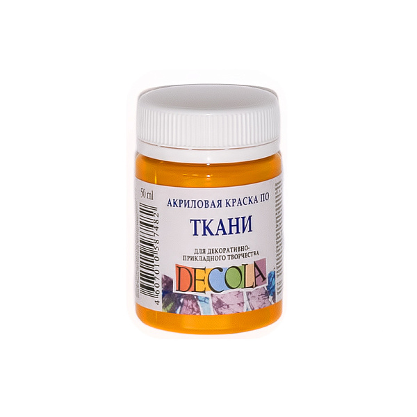 Акрил ткань 50 мл Декола Желтая темная 