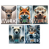 Тетрадь А5 48 листов в клетку, BG "Wild", обложка мелованный картон, вд-лак, серый блок 60 г/м2, суперэконом