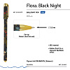 Ручка шариковая 0,38 мм "FLORA.BLACK NIGHT" СИНЯЯ