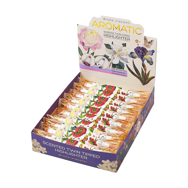 Маркер-текстовыделитель С ЗАПАХОМ "FLORA. ПИОНЫ", ПЕРСИКОВЫЙ