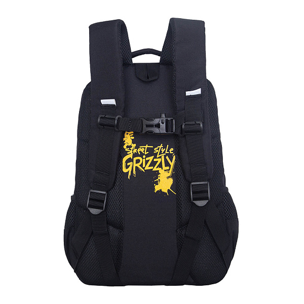 Рюкзак школьный с картхолдером на держателе (/1 черный - серый)