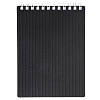 Блокнот А6 80 л. кл. Пластиковая обложка на гребне VELVET Черный