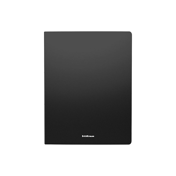 Папка с боковым зажимом ErichKrause® Matt Classic, A4, черный , пластиковая 