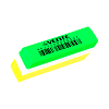 Ластик "deVENTE. Bubble Gum" синтетический каучук, прямоугольный скошенный цветной слоеный, 55x15x13