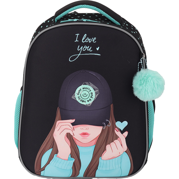 Рюкзак "deVENTE. Choice Lite. K-Pop Heartbeat" школьный жесткий 38x29x17 см (17 л) вес 800 г, плотный износостойкий полиэстер с водоотталкивающей пропиткой, 2 отделения на молнии (одно отделение с разделителями для учебников, другое отделение с 2-мя 