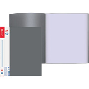 Папка 60ф А4 "deVENTE. Daily" 600 мкм, фактура "песок" серая, вкладыши 30 мкм, сменная этикетка,