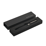 Ручка "BOSTON" в подарочном футляре, 0.7 ММ, СИНЯЯ (корпус черный, футляр черный)