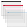 Папка на молнии А4 Zip-пакет ErichKrause Fizzy Clear c цветной молнией, прозрачный, пластик.,ассорти