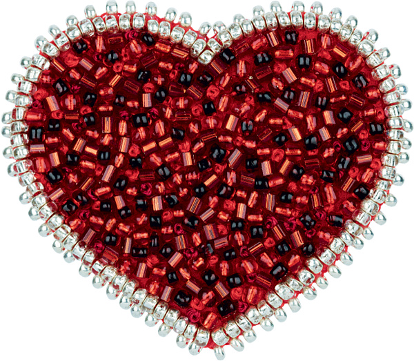 Набор для вышивания "Klart"  "Брошь. Сердце" 5  х 4.5  см