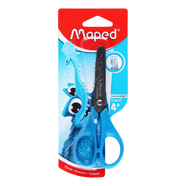 Ножницы 130 мм Maped ESSENTIALS симметричные, голубые, в блистере 