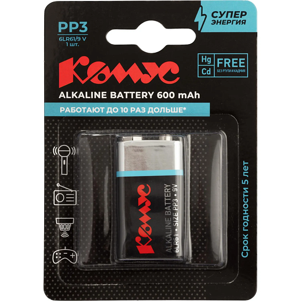 Э/п 6LR61 Promega (крона)