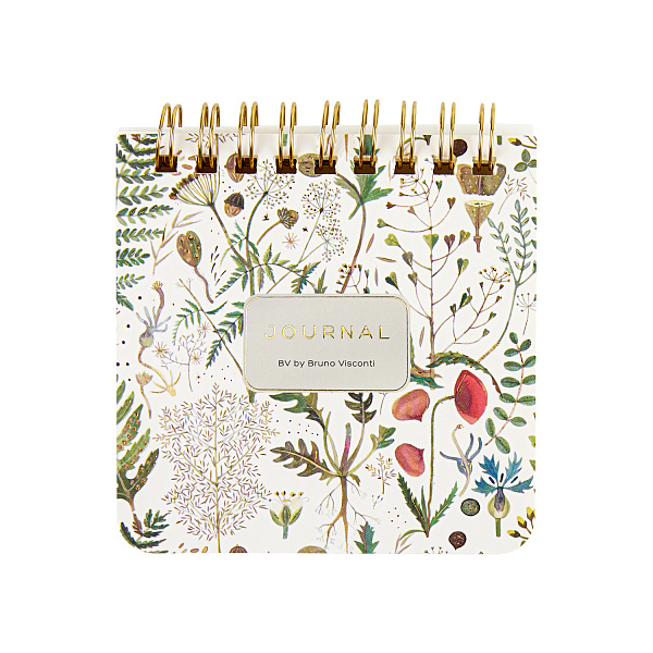Блокнот 90*90 60 л. на гребне "POCKET JOURNAL" "ЛУГОВЫЕ ТРАВЫ" тв.переплет