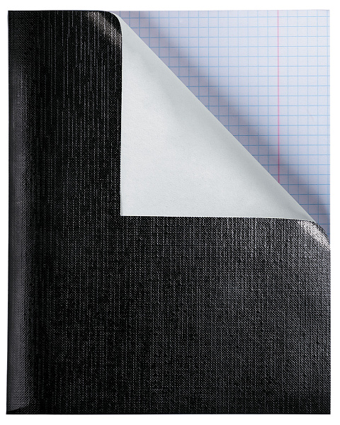 Тетрадь А5 48 листов в клетку, "METALLIC", обложка из бумвинила, 60 г/м2, чёрная