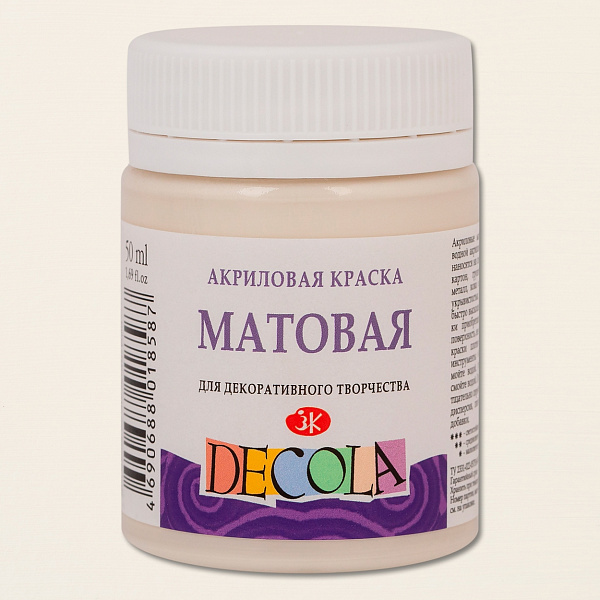 Акрил 50 мл матовый Декола Слоновая кость
