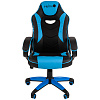 Кресло игровое Helmi HL-S16 "Pilot", экокожа, черная/синяя, механизм качания
