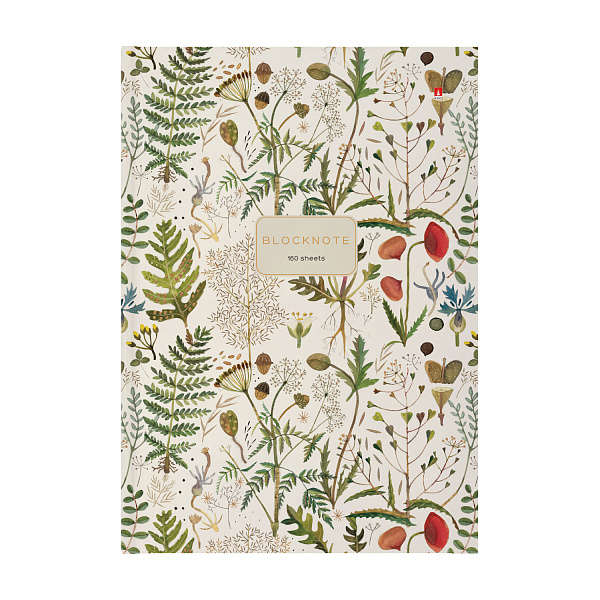 Блокнот-престиж А4 160 л. "FLORA.ЛУГОВЫЕ ТРАВЫ"