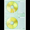 Папка-вкладыш с перфорацией для 4х CD-дисков, ф. А4, набор 5 штук