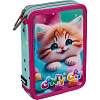 Пенал 2секц. д/дев. 210*140 "deVENTE. Candy Cat" для 44 пр. прямоугол. плотный текстиль на молнии