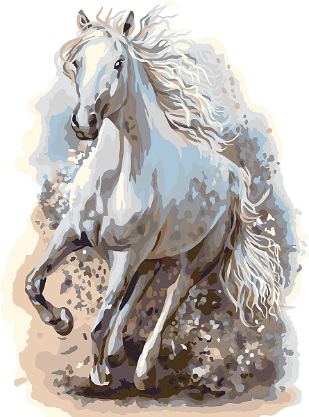 Картина по номерам 40*30 "Со скоростью ветра" "ФРЕЯ"